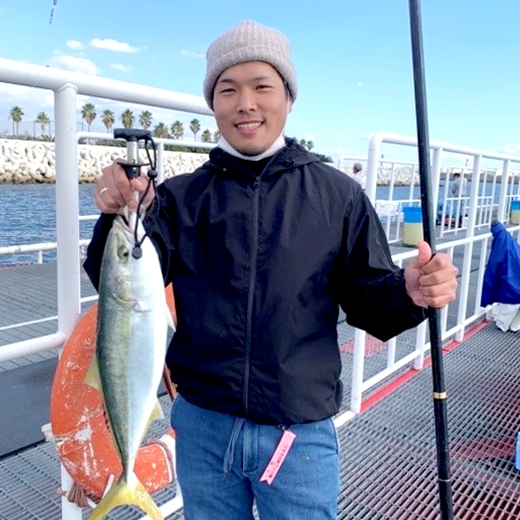 釣りをする様子