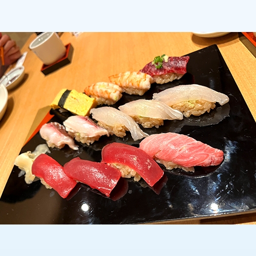 旅行先の仙台にて、高級寿司